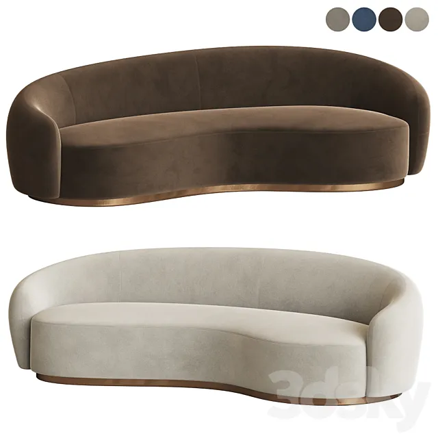 Snowglobs Austin Curved Sofa 3DS Max Model