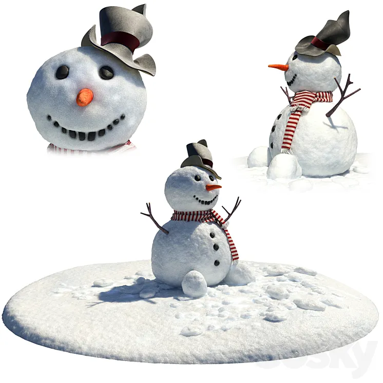 Snowman 3DS Max