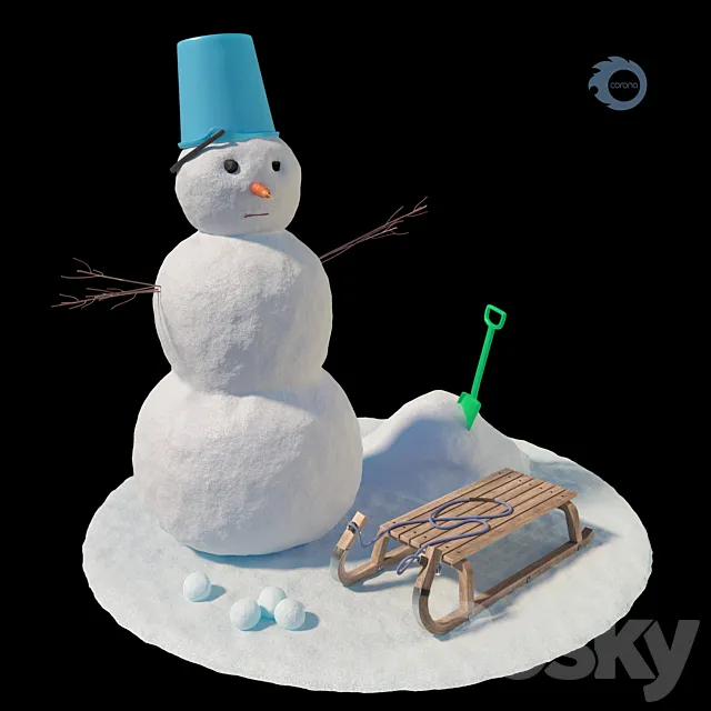 Snowman 3ds Max