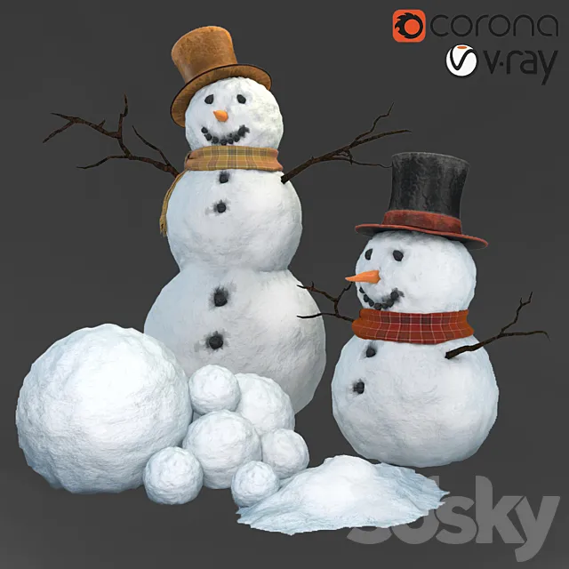 Snowman 3DS Max Model