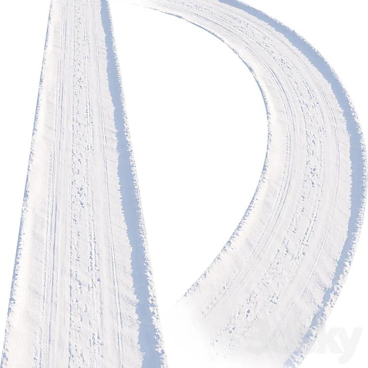 Snowy road_5 3DS Max