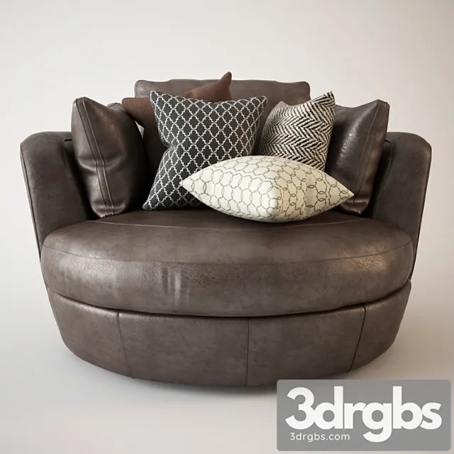 Snuggle swivel chair leather 3dsmax Download