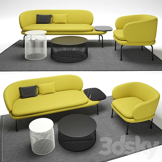 soave sofa set 3ds Max