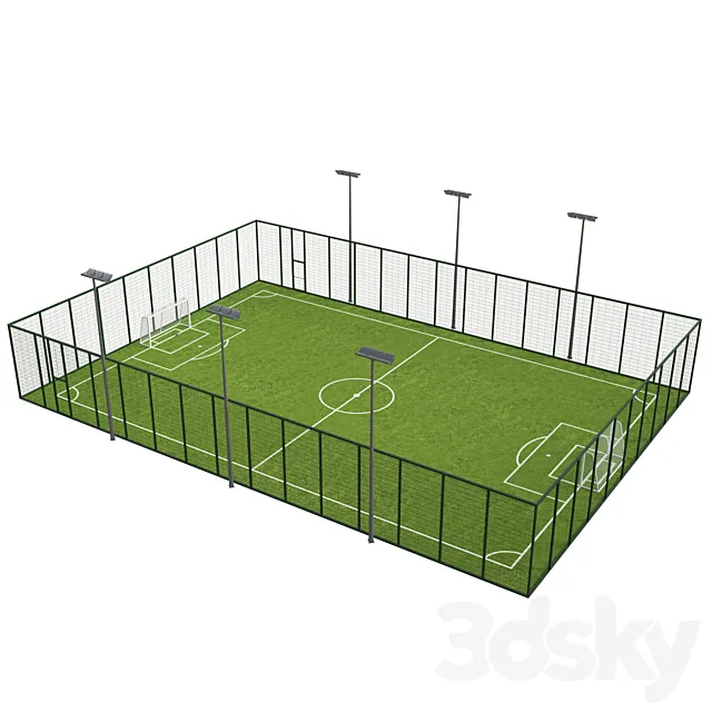 Soccer football field 3DS Max Model