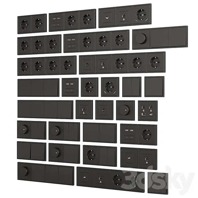 Sockets and switches _ Lezard Rain. 3ds Max