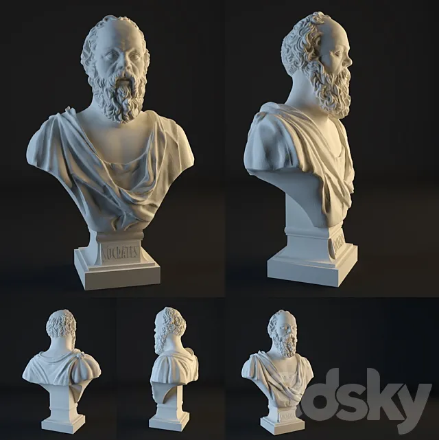 Socrates Bust 3DS Max Model