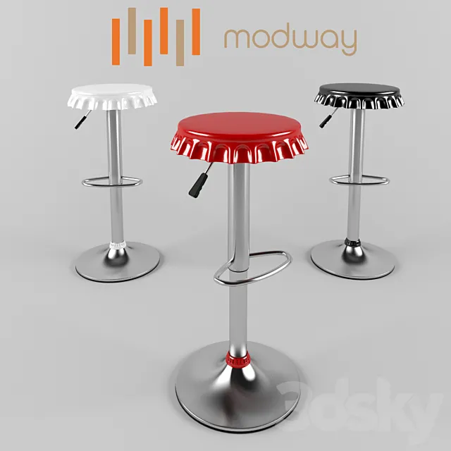 Soda Bar Stool by Modway Furniture 3DS Max Model