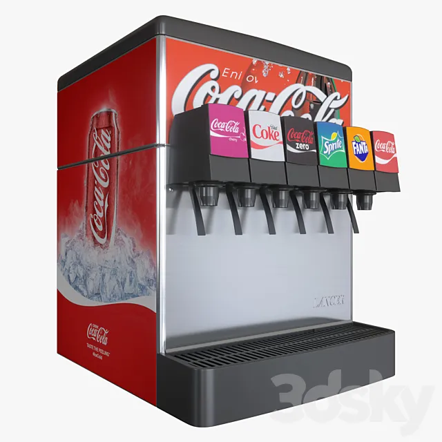 Soda Drink Machine 3DS Max Model