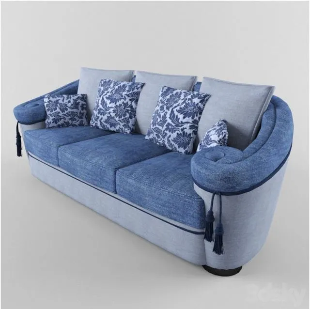 Sofa 002 blue 3dsMax Model