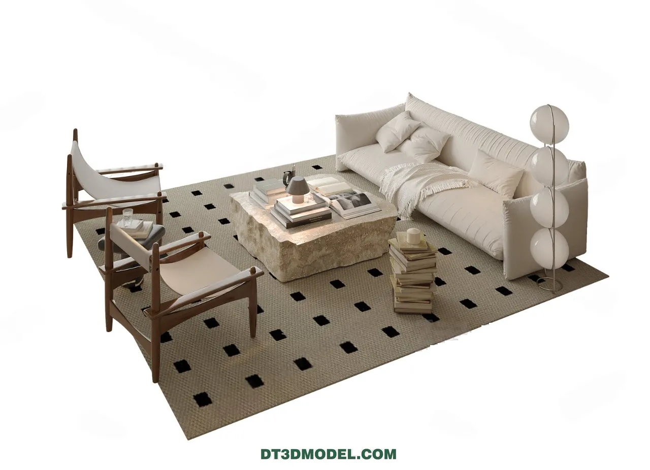 Sofa 3D Blocks – 3D Model of Modern Sofa – 061 – VRAY