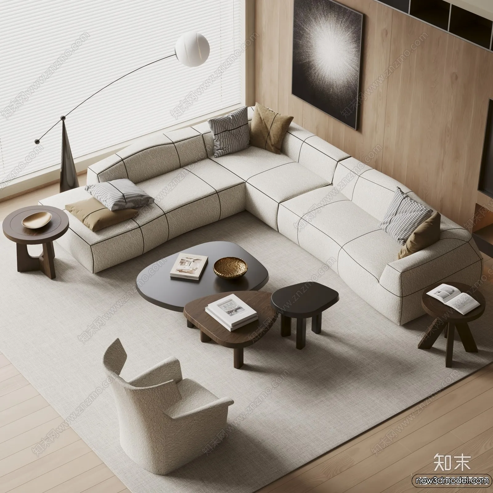 Sofa 3D Models – 3D Furniture for Living Room – 3D Interior – 011