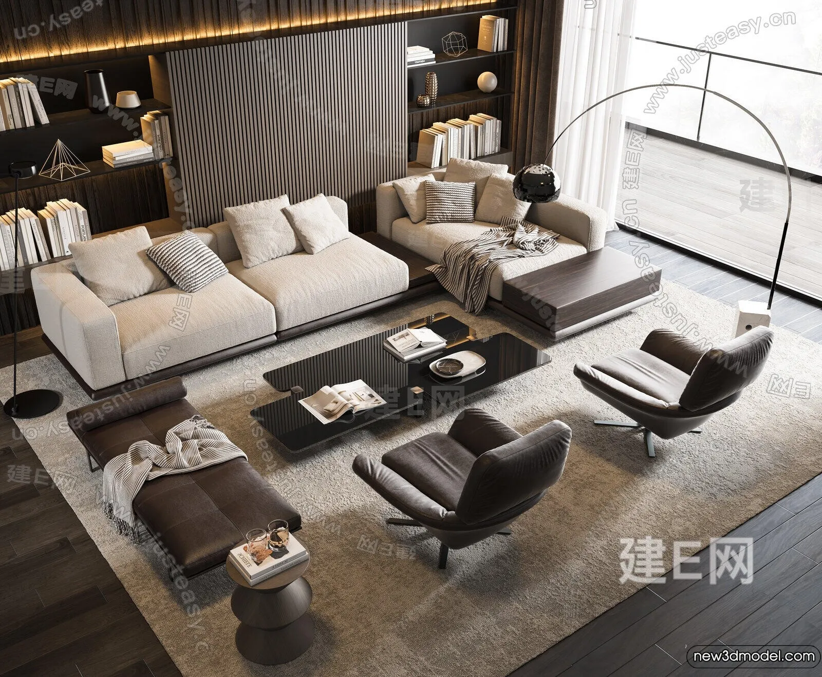 Sofa 3D Models – 3D Furniture for Living Room – 3D Interior – 022