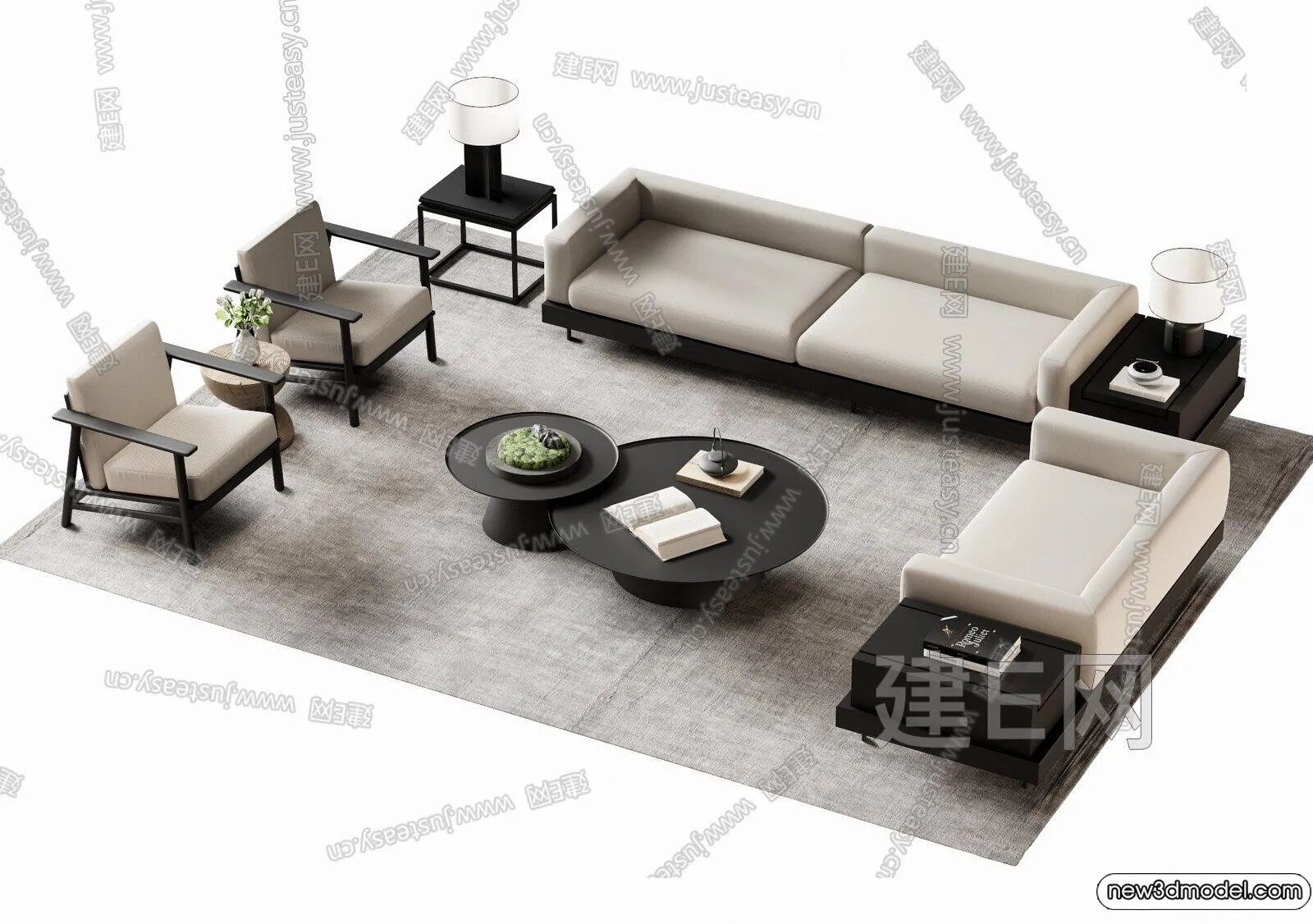 Sofa 3D Models – 3D Furniture for Living Room – 3D Interior – 033