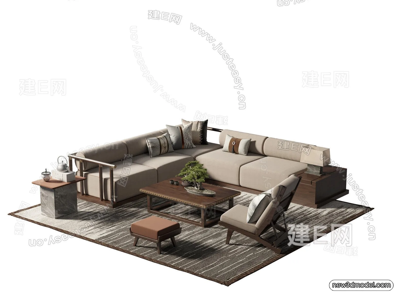 Sofa 3D Models – 3D Furniture for Living Room – 3D Interior – 055