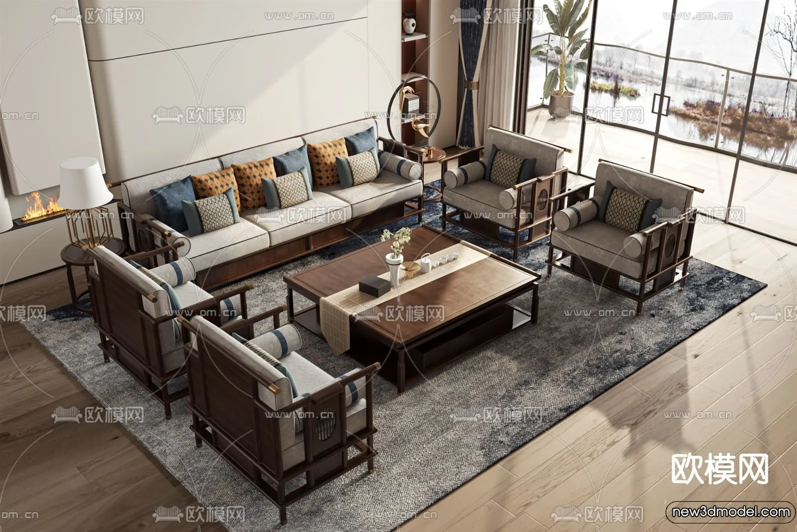 Sofa 3D Models – 3D Furniture for Living Room – 3D Interior – 064