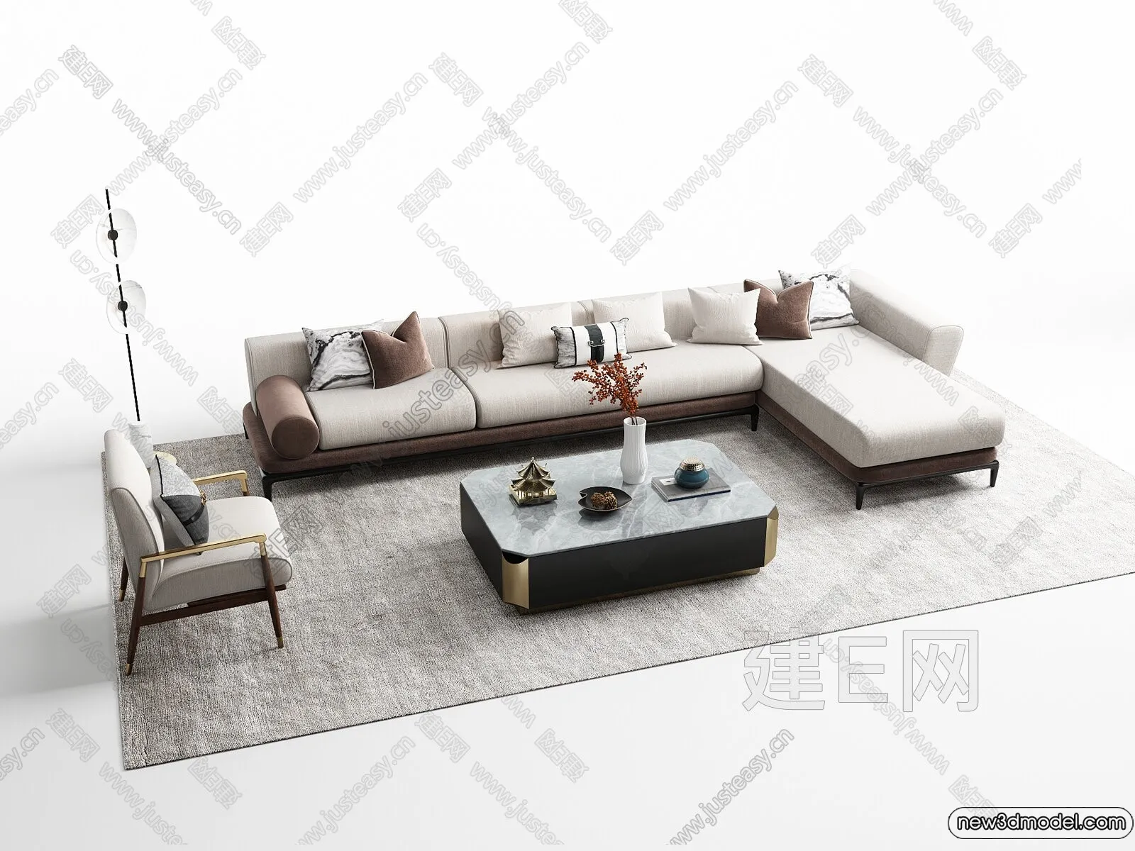 Sofa 3D Models – 3D Furniture for Living Room – 3D Interior – 066