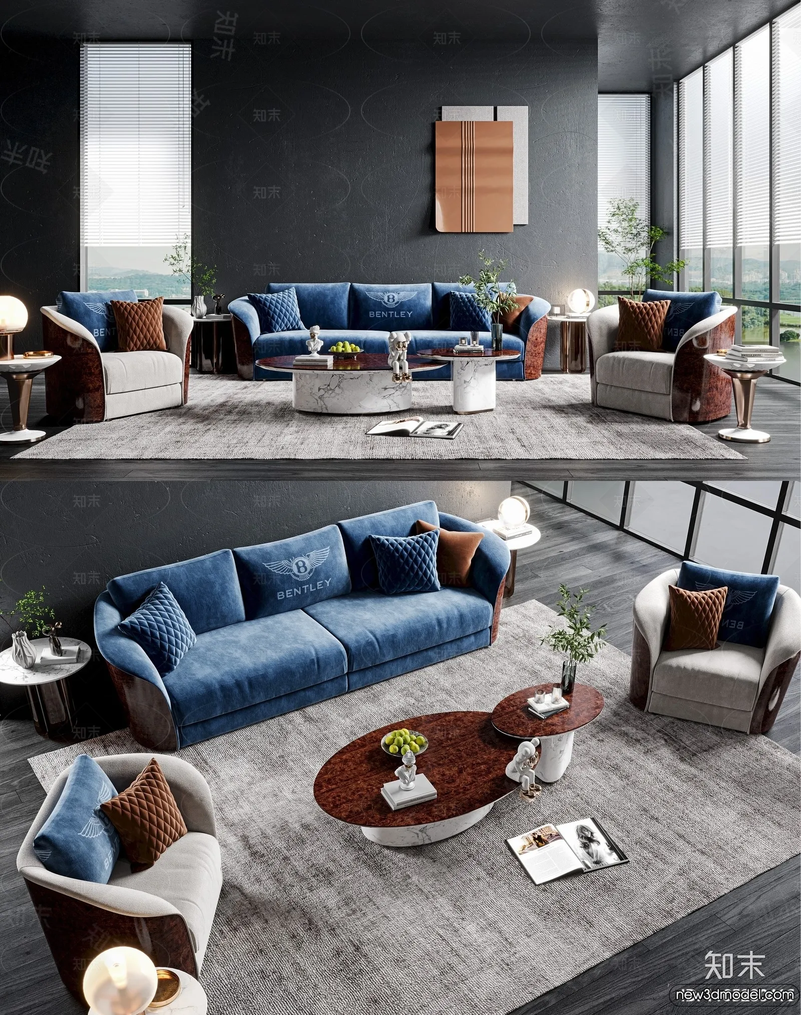 Sofa 3D Models – 3D Furniture for Living Room – 3D Interior – 073