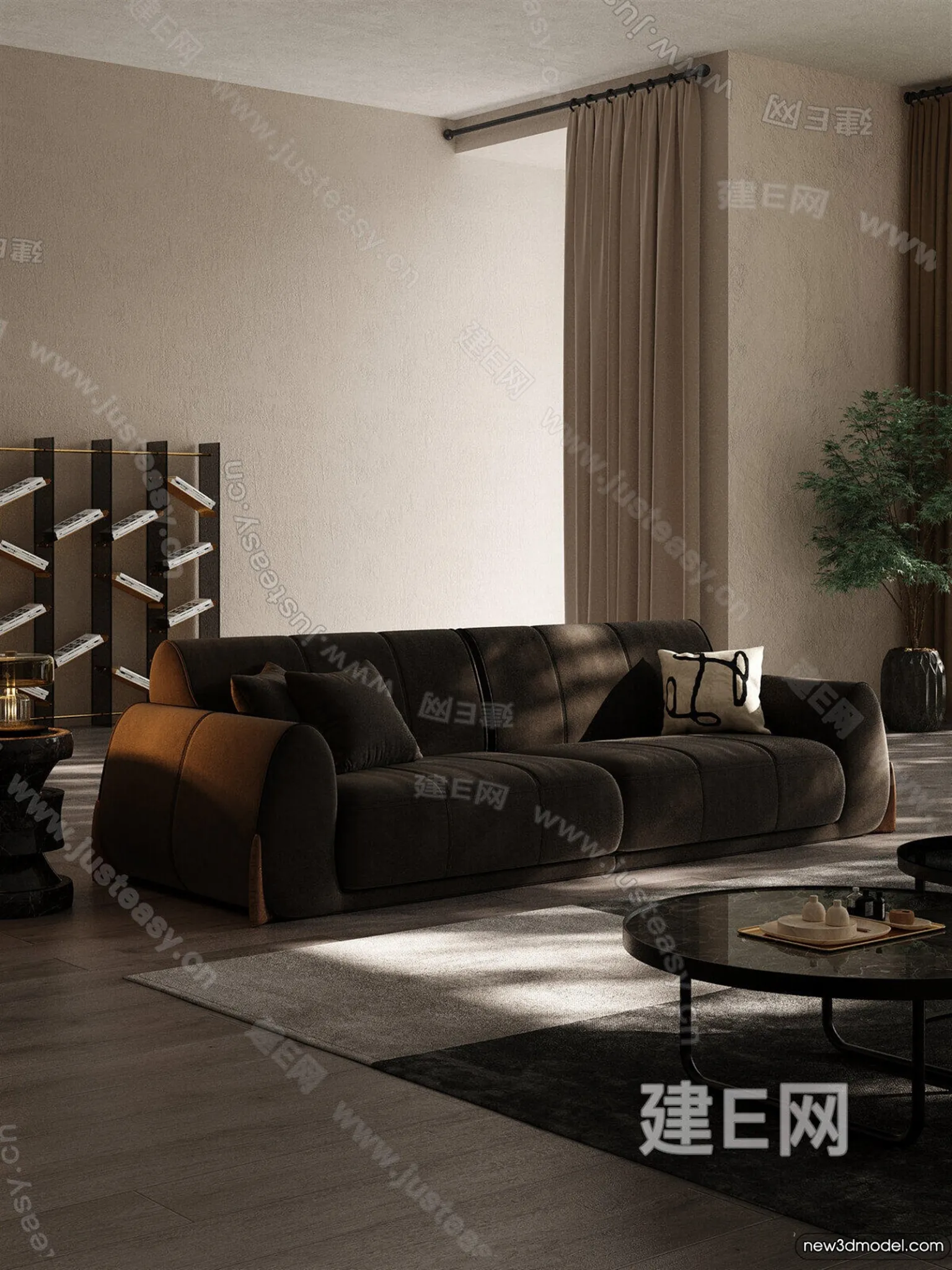 Sofa 3D Models – 3D Furniture for Living Room – 3D Interior – 080