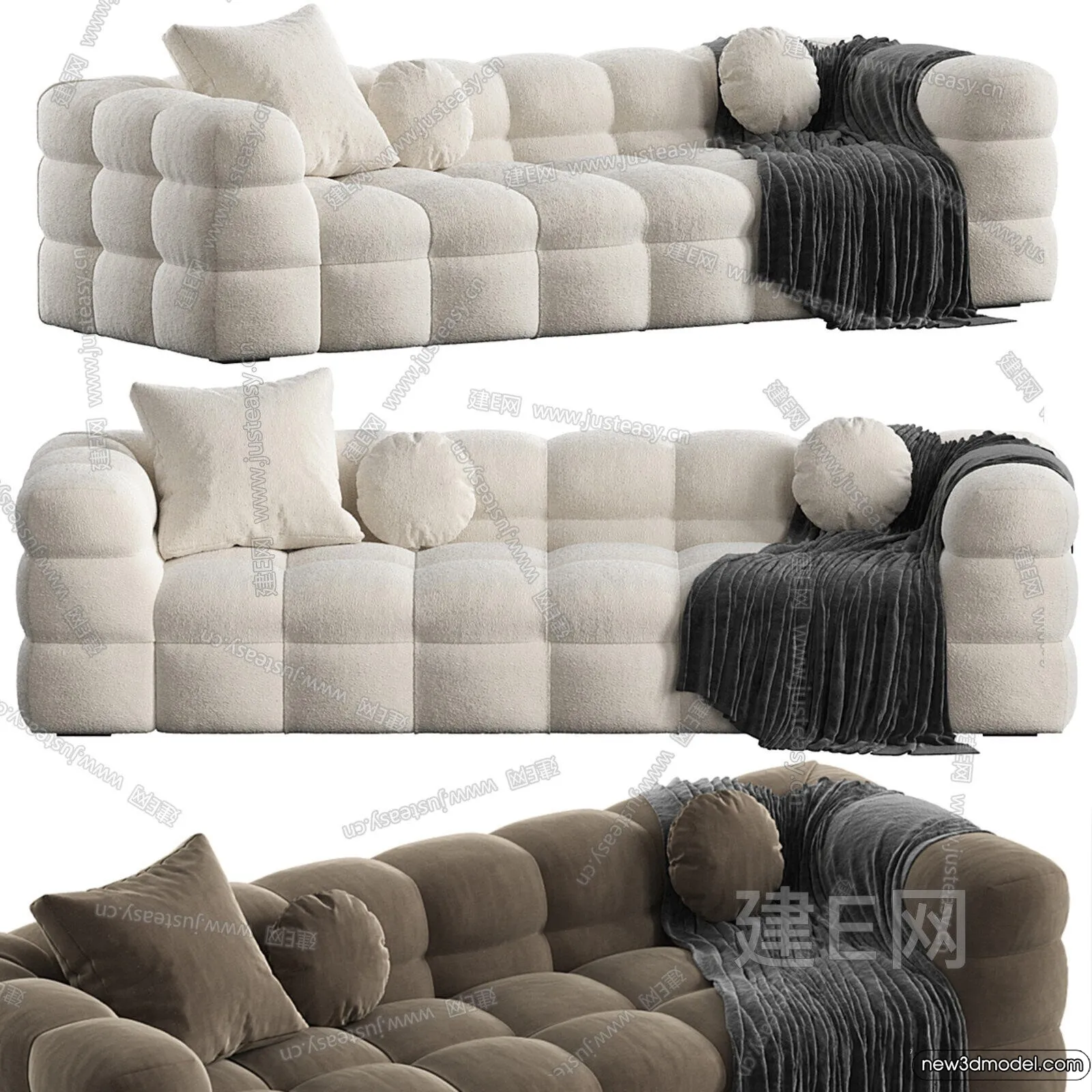 Sofa 3D Models – 3D Furniture for Living Room – 3D Interior – 081