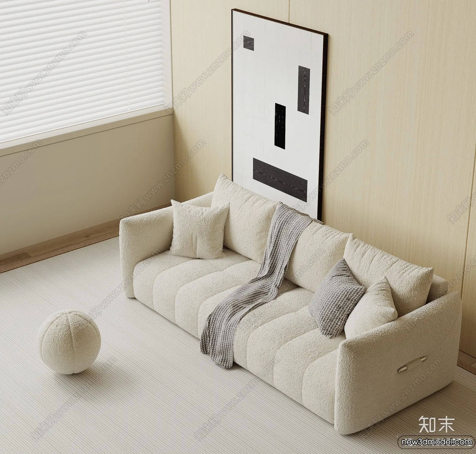 Sofa 3D Models – 3D Furniture for Living Room – 3D Interior – 097