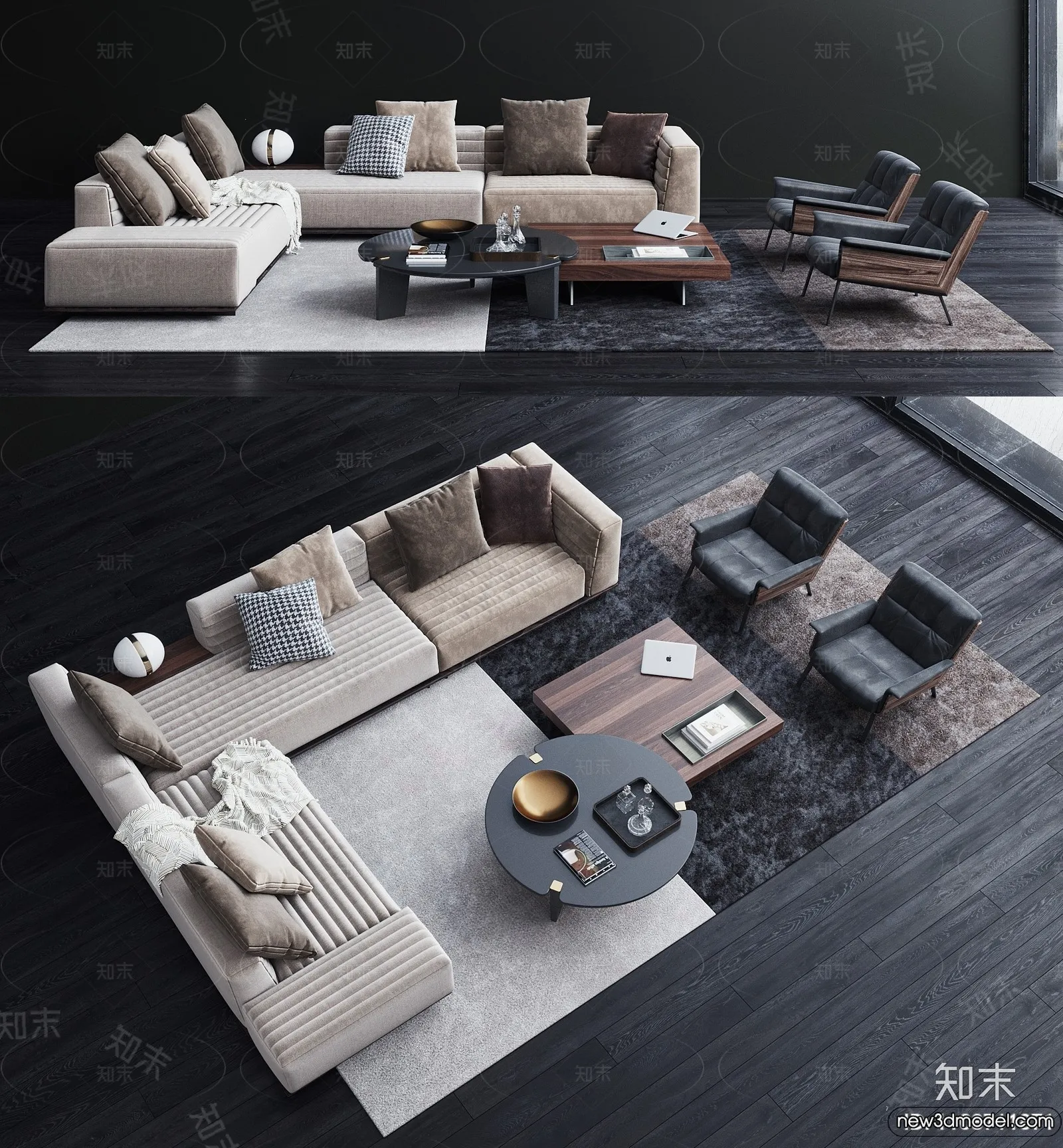 Sofa 3D Models – 3D Furniture for Living Room – 3D Interior – 112