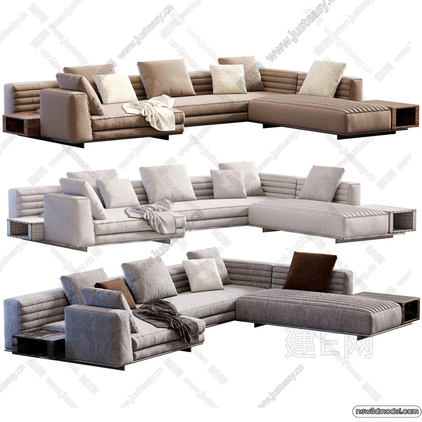 Sofa 3D Models – 3D Furniture for Living Room – 3D Interior – 136