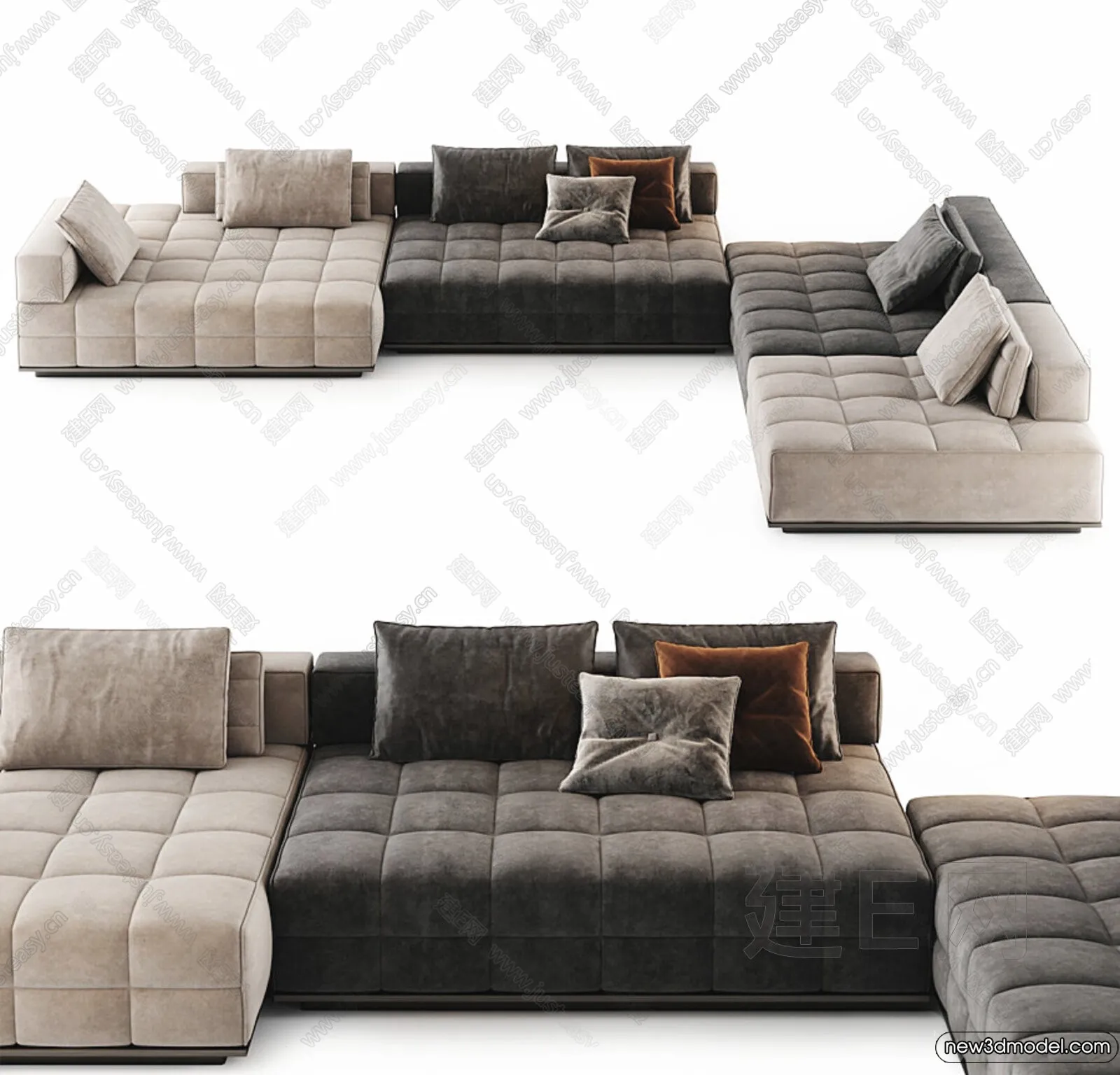 Sofa 3D Models – 3D Furniture for Living Room – 3D Interior – 137