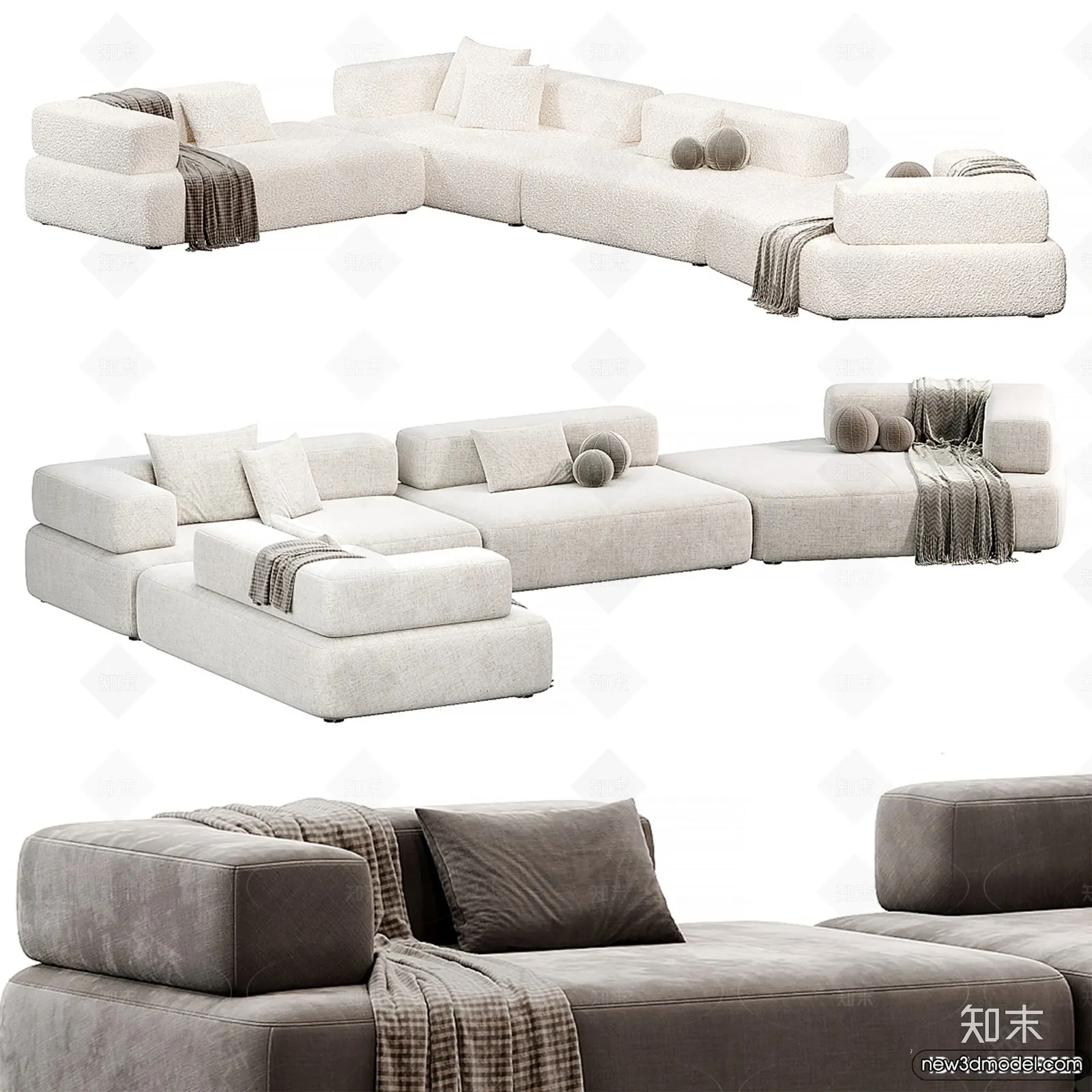 Sofa 3D Models – 3D Furniture for Living Room – 3D Interior – 145