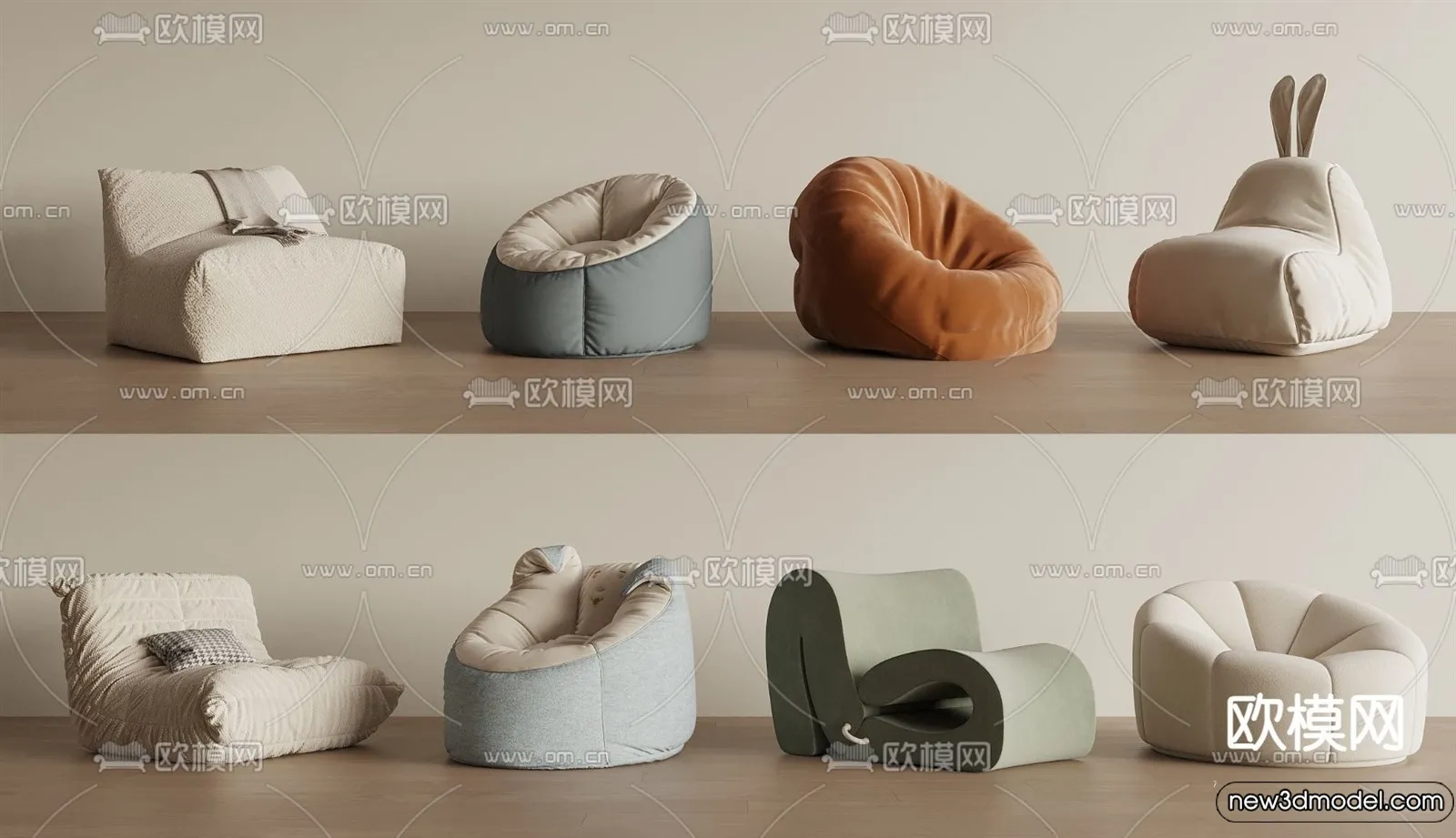 Sofa 3D Models – 3D Furniture for Living Room – 3D Interior – 210