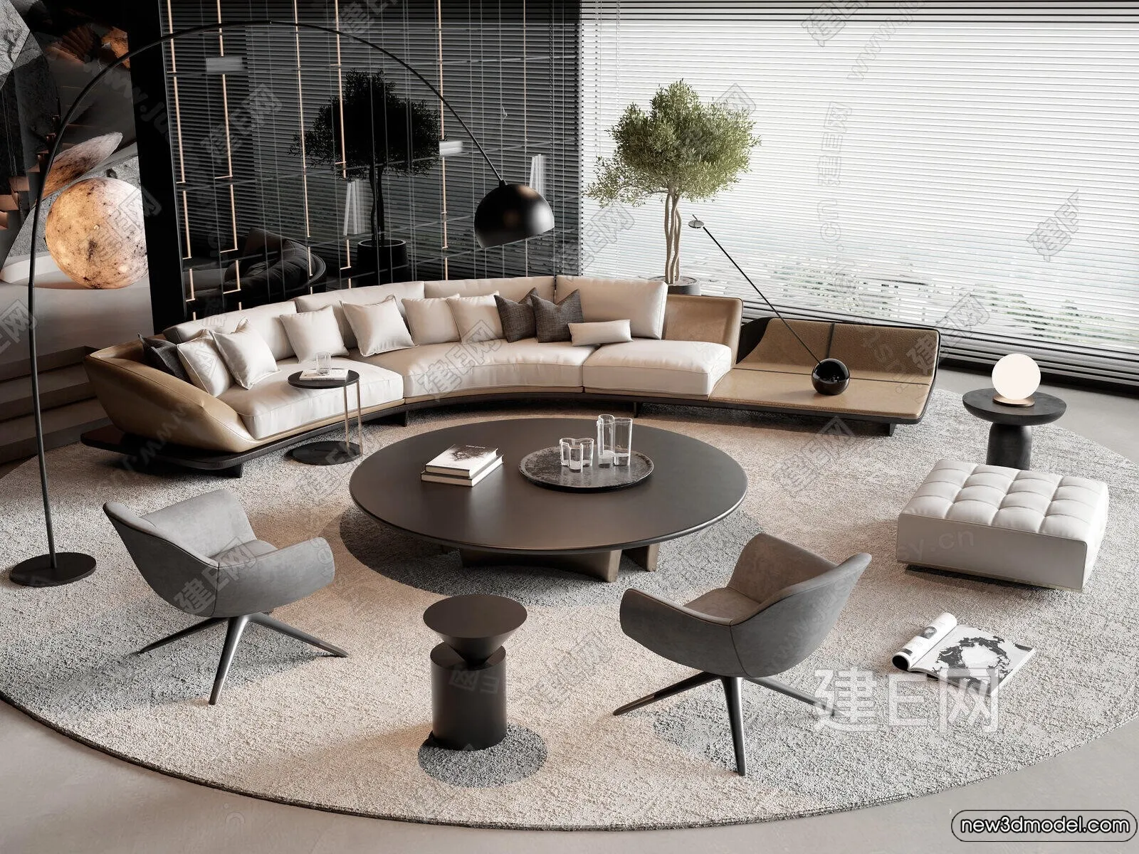 Sofa 3D Models – 3D Furniture for Living Room – 3D Interior – 259