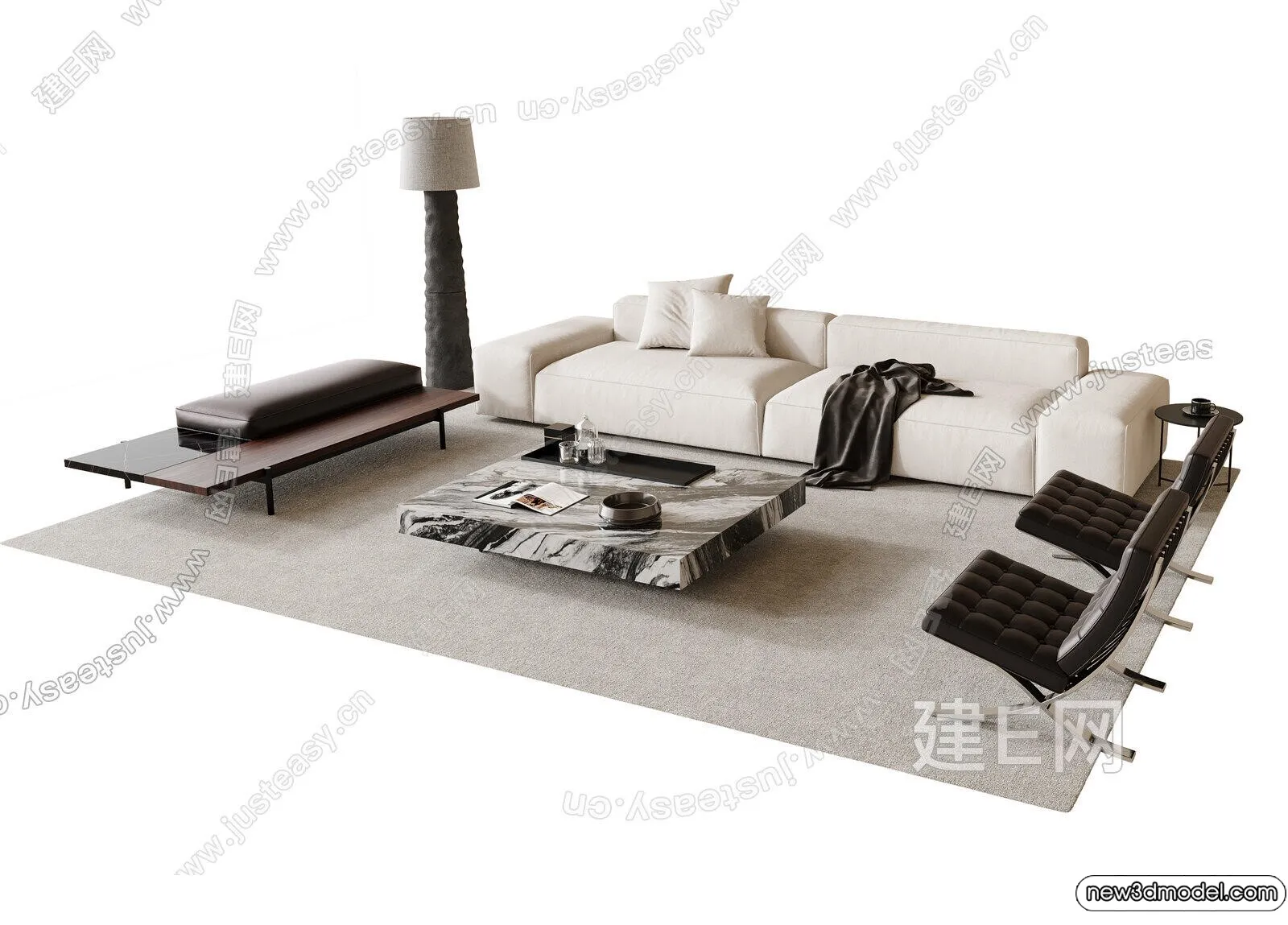 Sofa 3D Models – 3D Furniture for Living Room – 3D Interior – 303