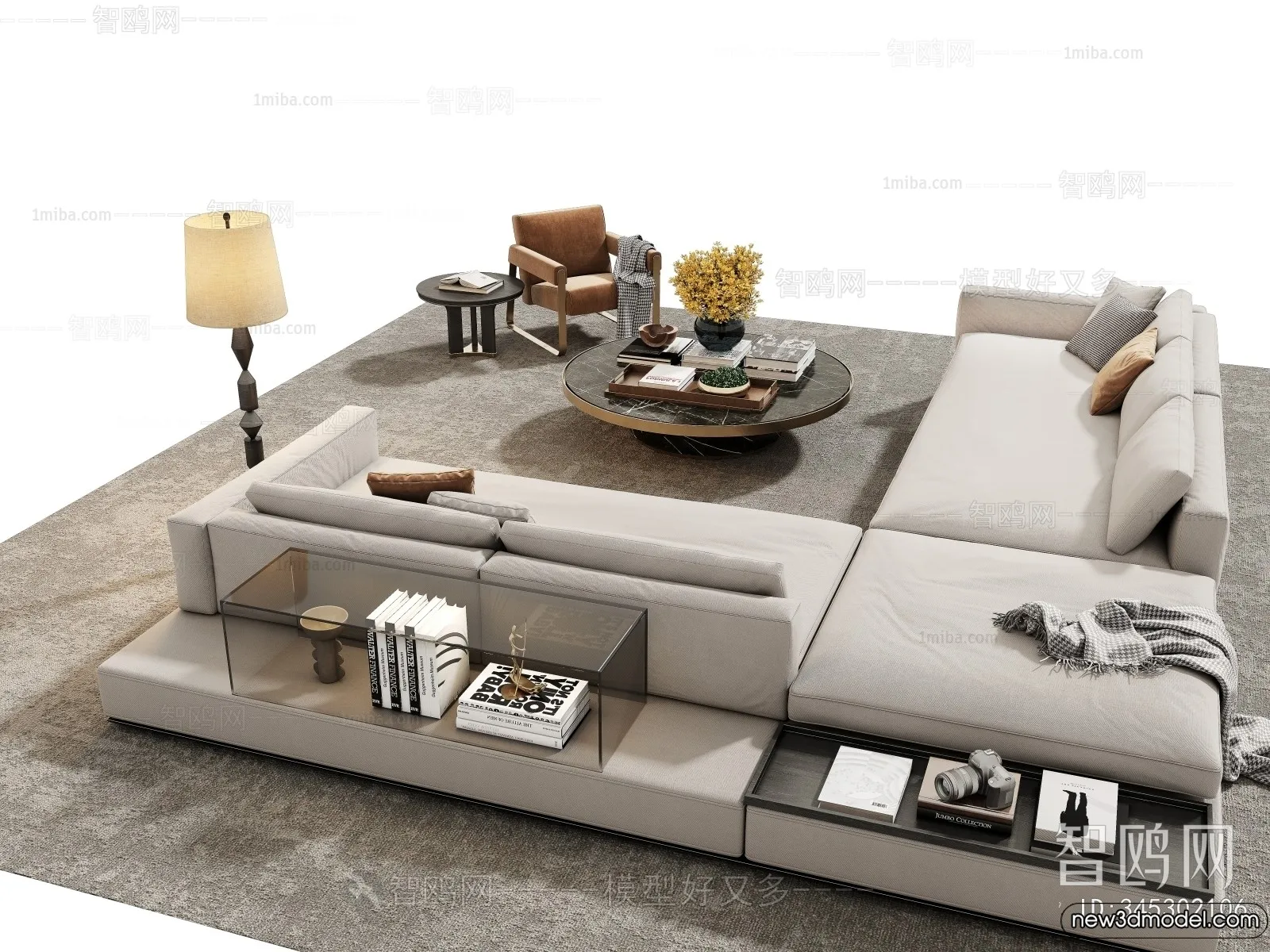 Sofa 3D Models – 3D Furniture for Living Room – 3D Interior – 304