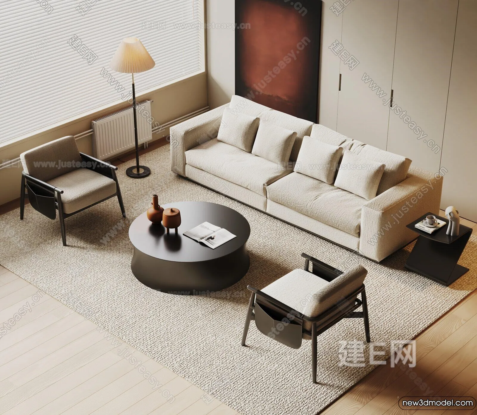 Sofa 3D Models – 3D Furniture for Living Room – 3D Interior – 318