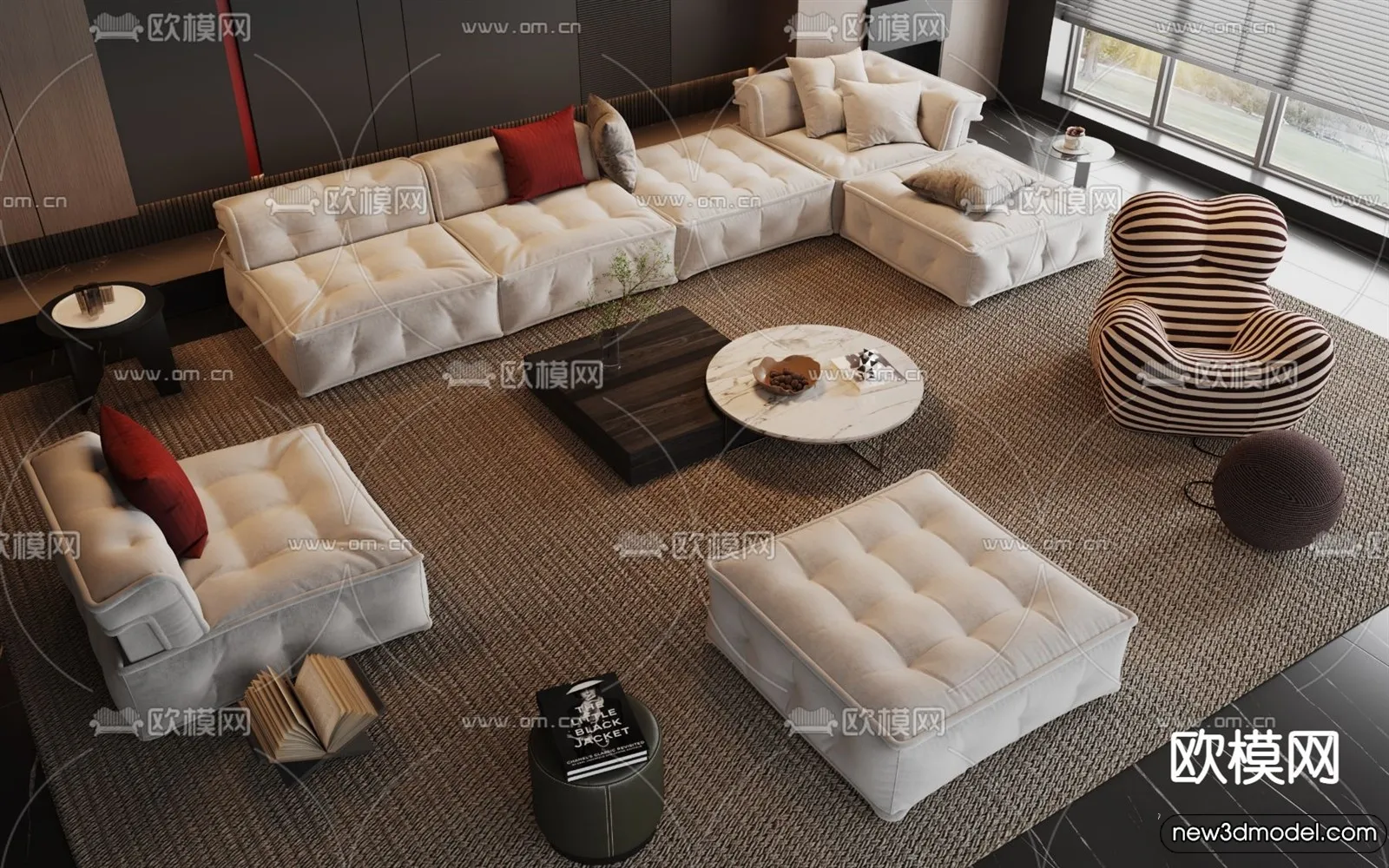 Sofa 3D Models – 3D Furniture for Living Room – 3D Interior – 325