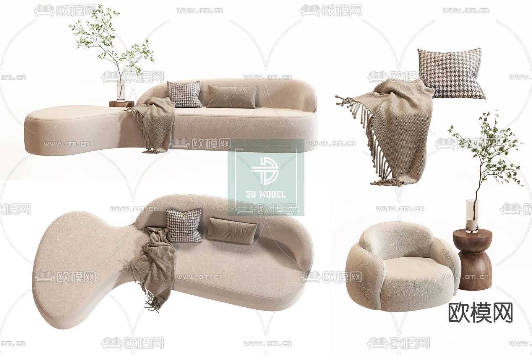 Sofa 3D Models – Modern Style – 043