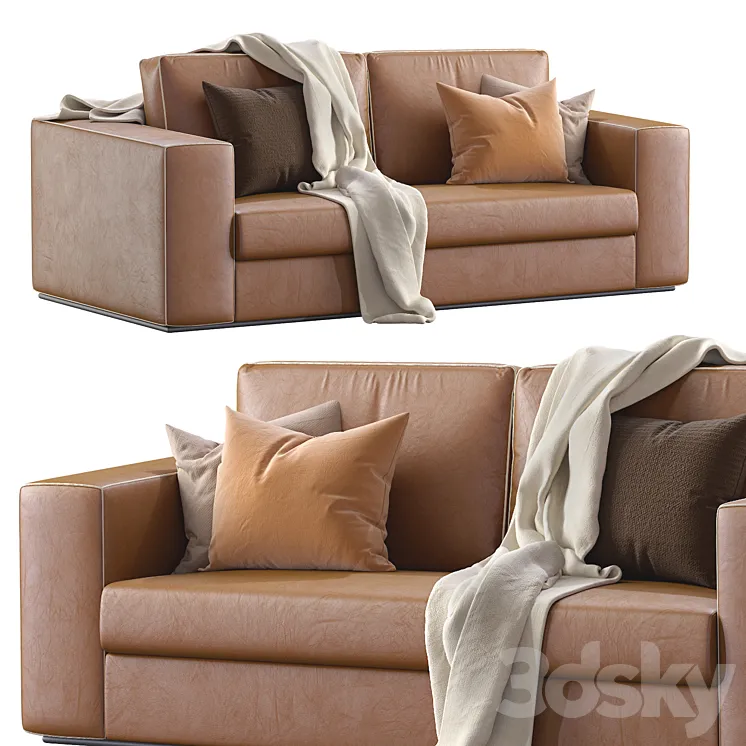 Sofa Alhambra Leather 3DS Max