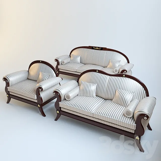 Sofa and armchair 3DS Max Model