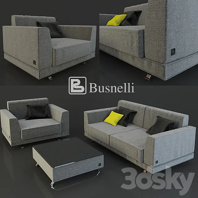 Sofa and armchair Busnelli 3DSMax File