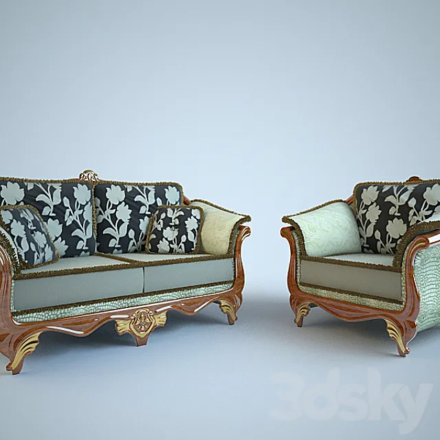 Sofa and armchair factory Salotti 3DSMax File