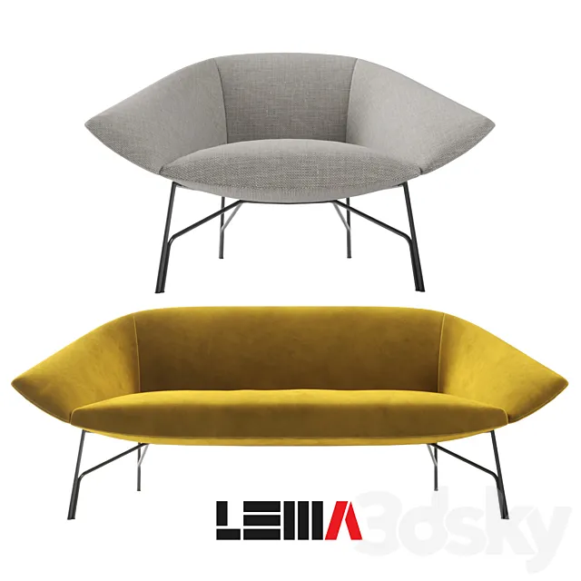 Sofa and armchair Lennox Lema 3ds Max