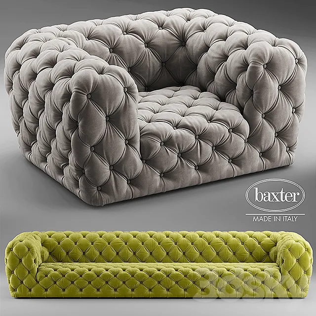 Sofa and chair baxter CHESTER MOON 3DSMax File