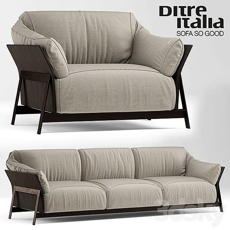 Sofa and chair kanaha ditre italia 3DS Max