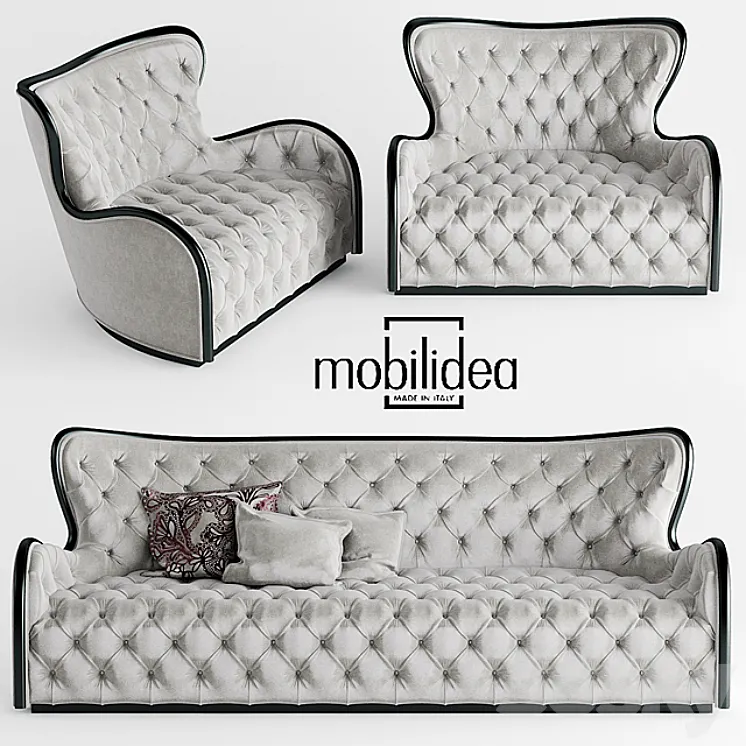 Sofa and chair mobilidea MARGOT DIVANO 3DS Max