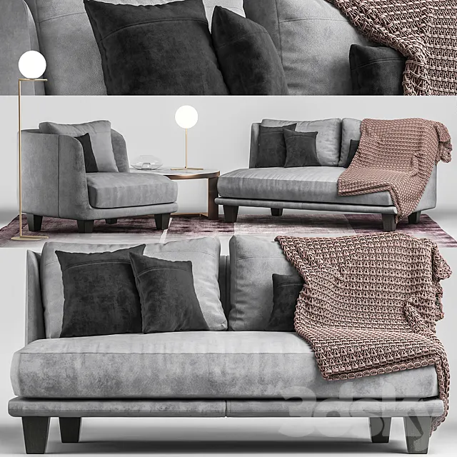 sofa and chair Moroso Gimme More by Diesel 3DS Max Model