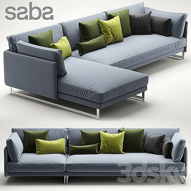 Sofa and chair Saba Italia LIVINGSTON Sofa 3DSMax File