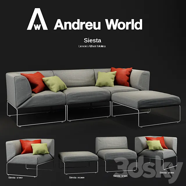 SOFA ANDREU WORLD SIESTA COLECTION 3DSMax File