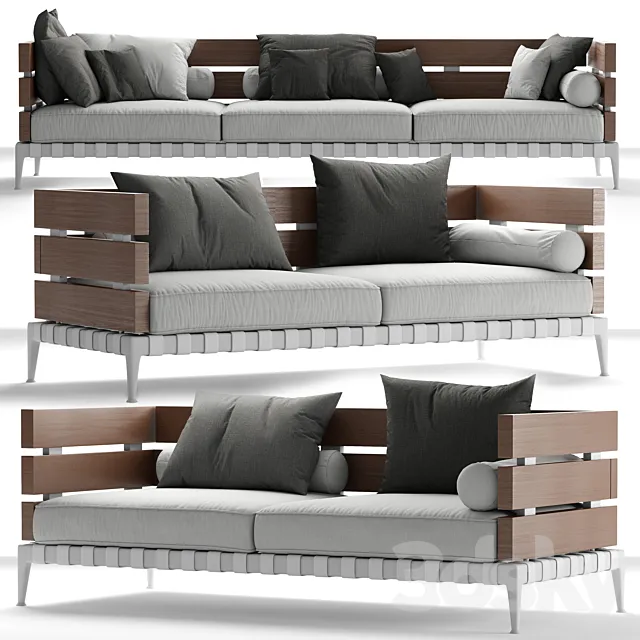 sofa Ansel (Flexform) by Antonio Citterio 3DSMax File