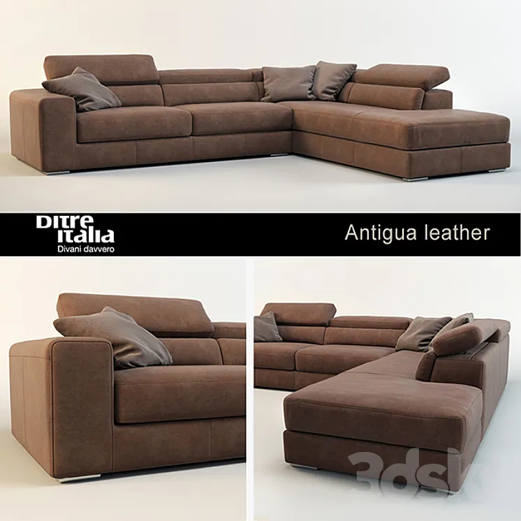 Sofa Antigua leather \/ Ditre Italia 3DS Max