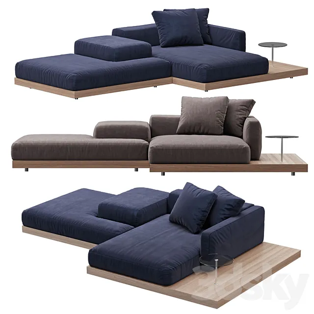 Sofa B & B italia Dock model 2 3ds Max