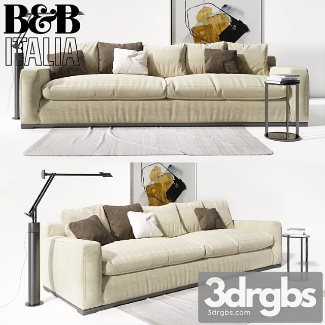 Sofa b & b italia imprimatur with pillows 2 3dsmax Download